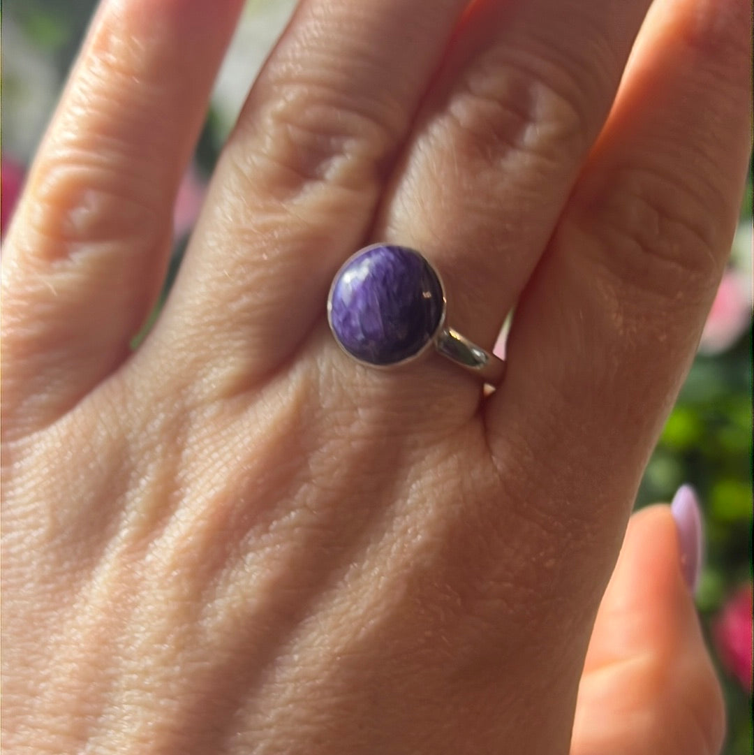 Chaorite 925 Sterling Silver Ring - Size P 1/2