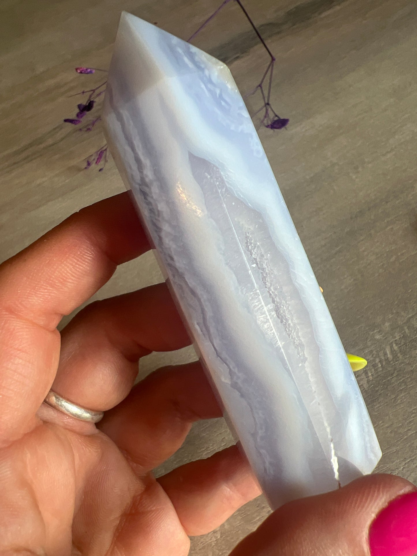 Blue Lace Agate Tower Point