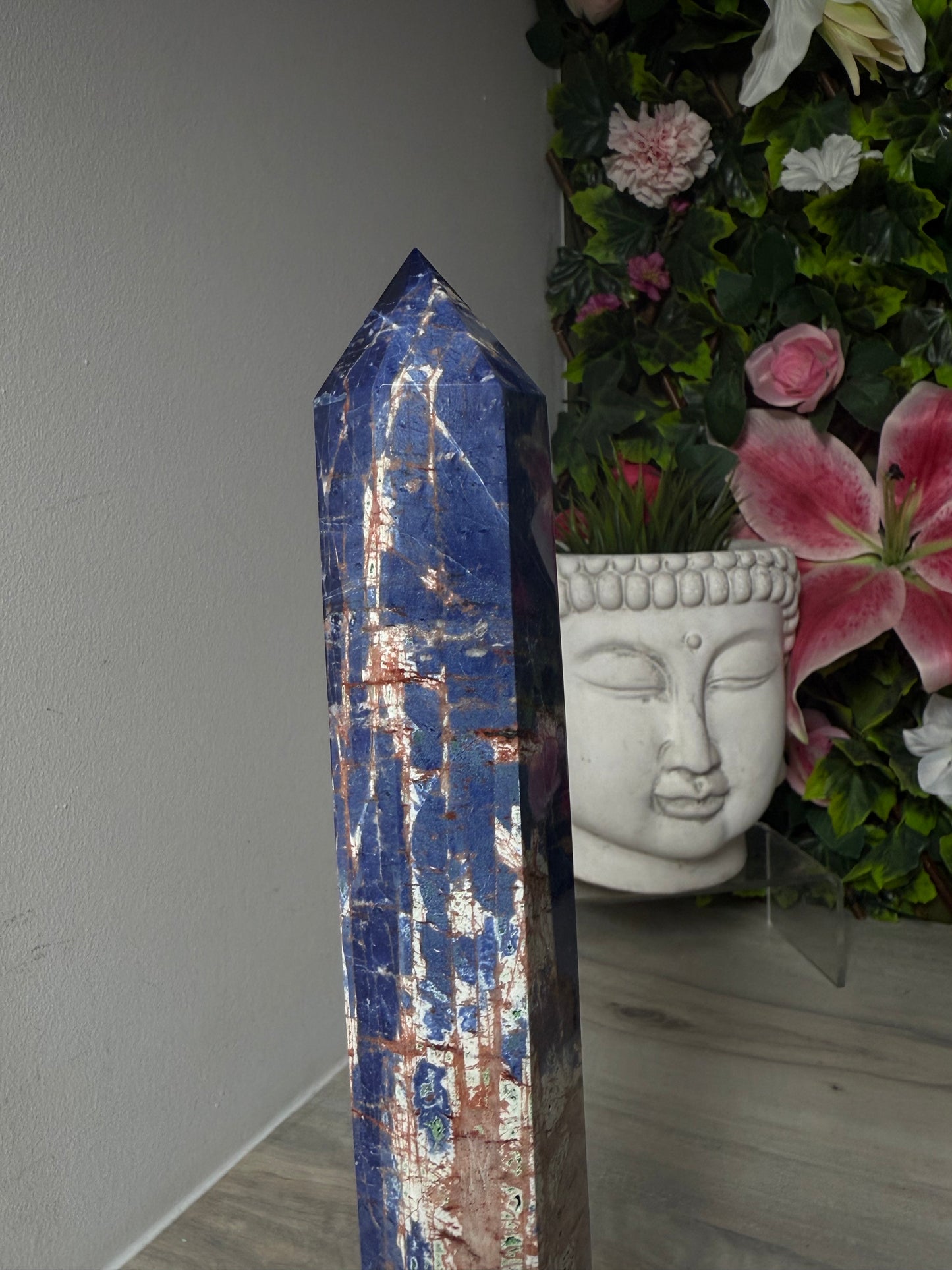 Large Sunset Sodalite Tower Point
