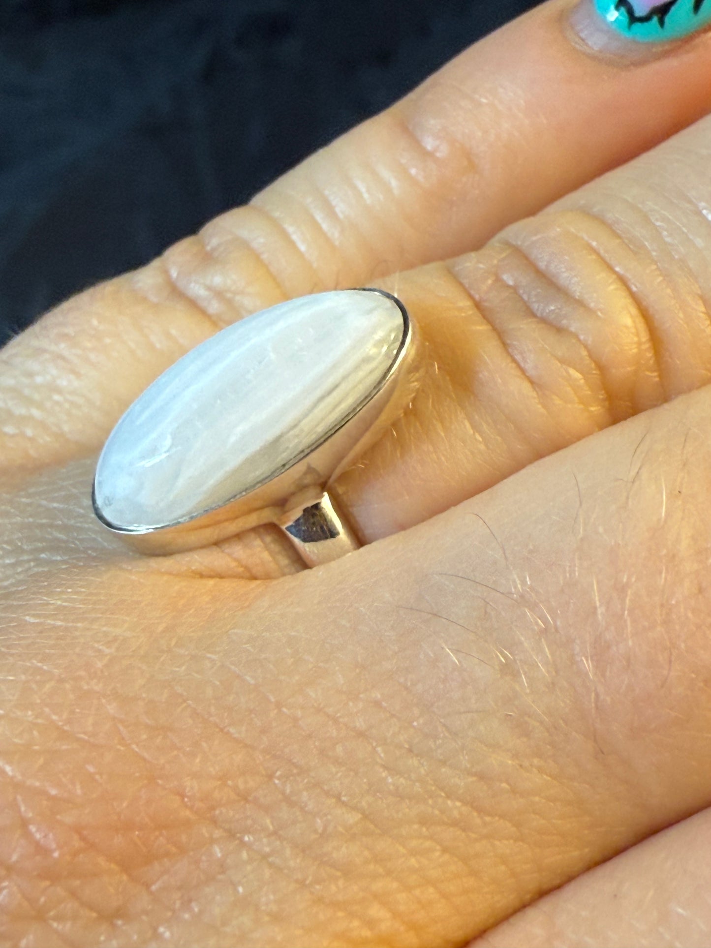 Scolecite 925 Ring - Size M