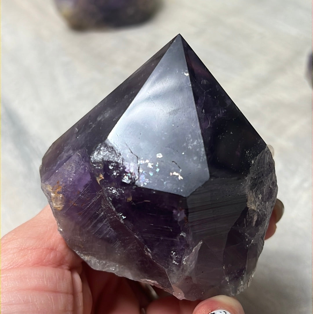 Amethyst Half & Half Polished Raw Tower Points