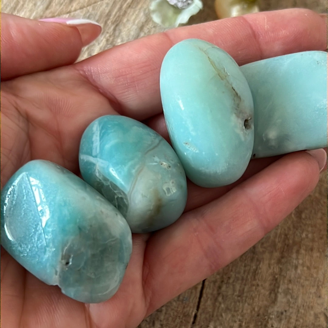 Amazonite large polished tumble tumblestone