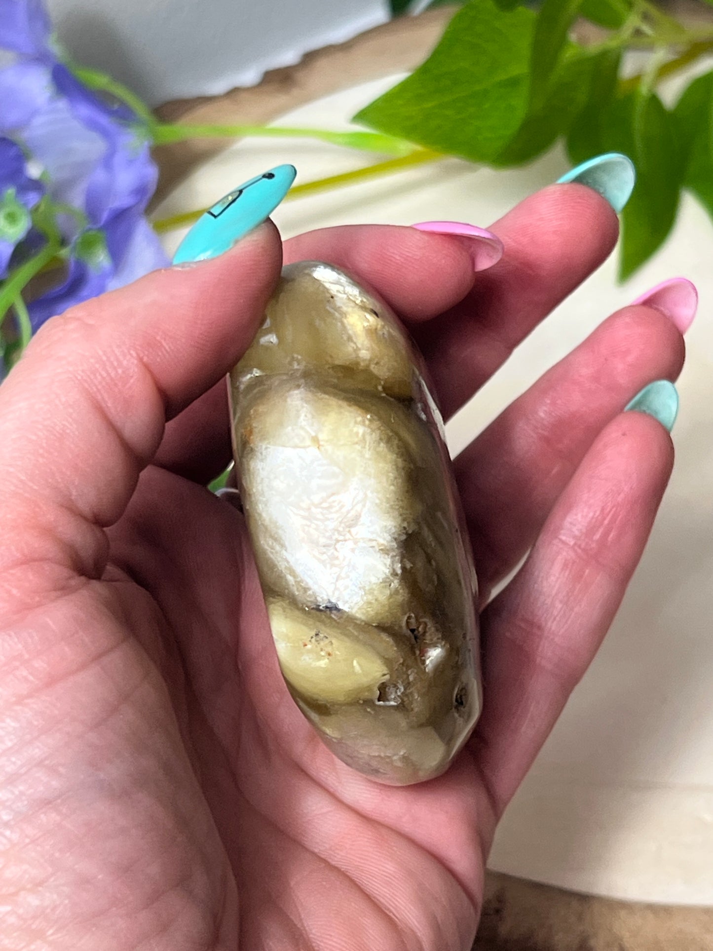 Golden Star Yellow Mica Lepidolite Palm - rare