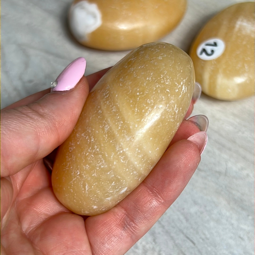 Large Orange Calcite Palm