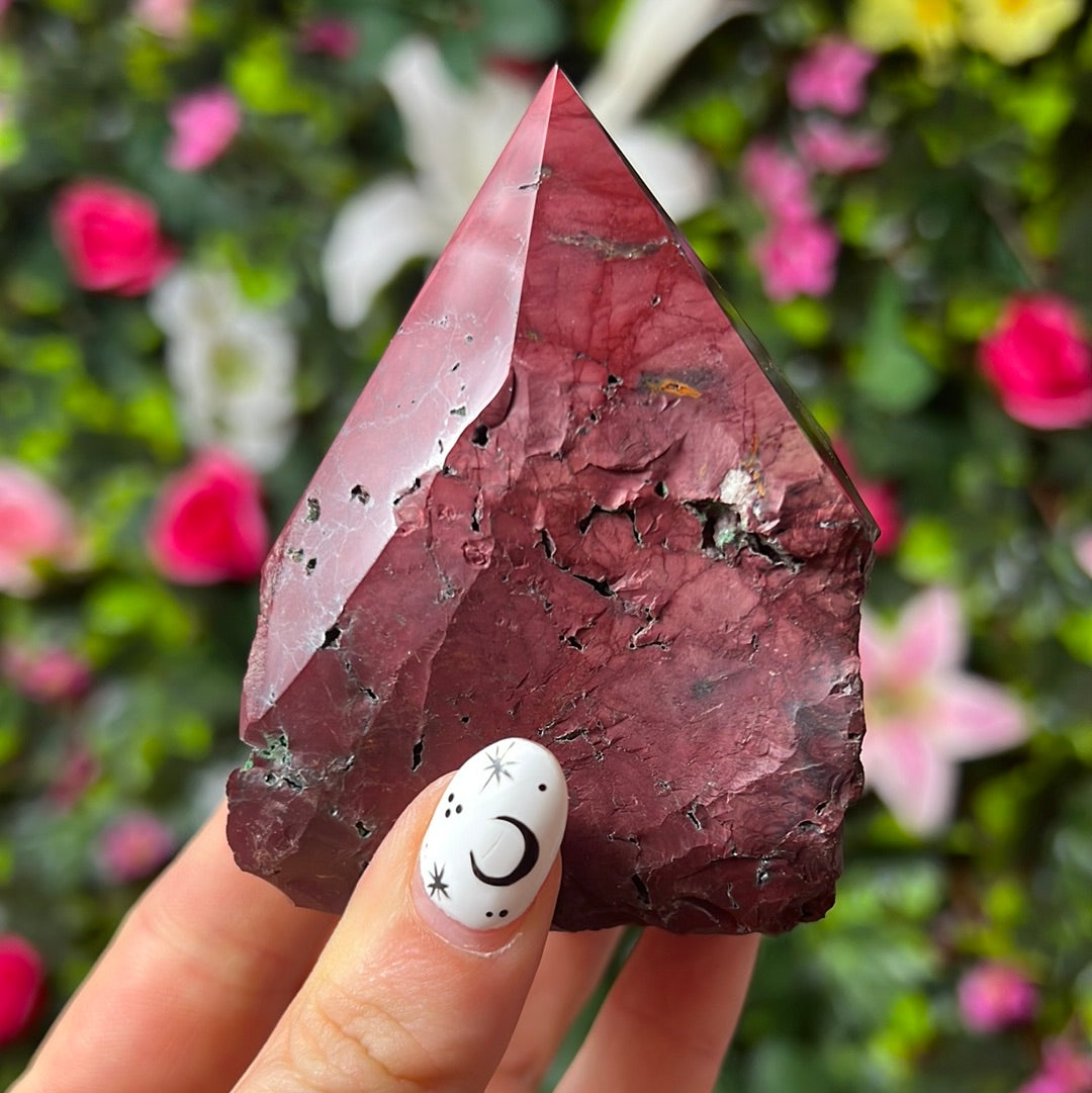 Mookaite Half & Half Polished Raw Tower Points