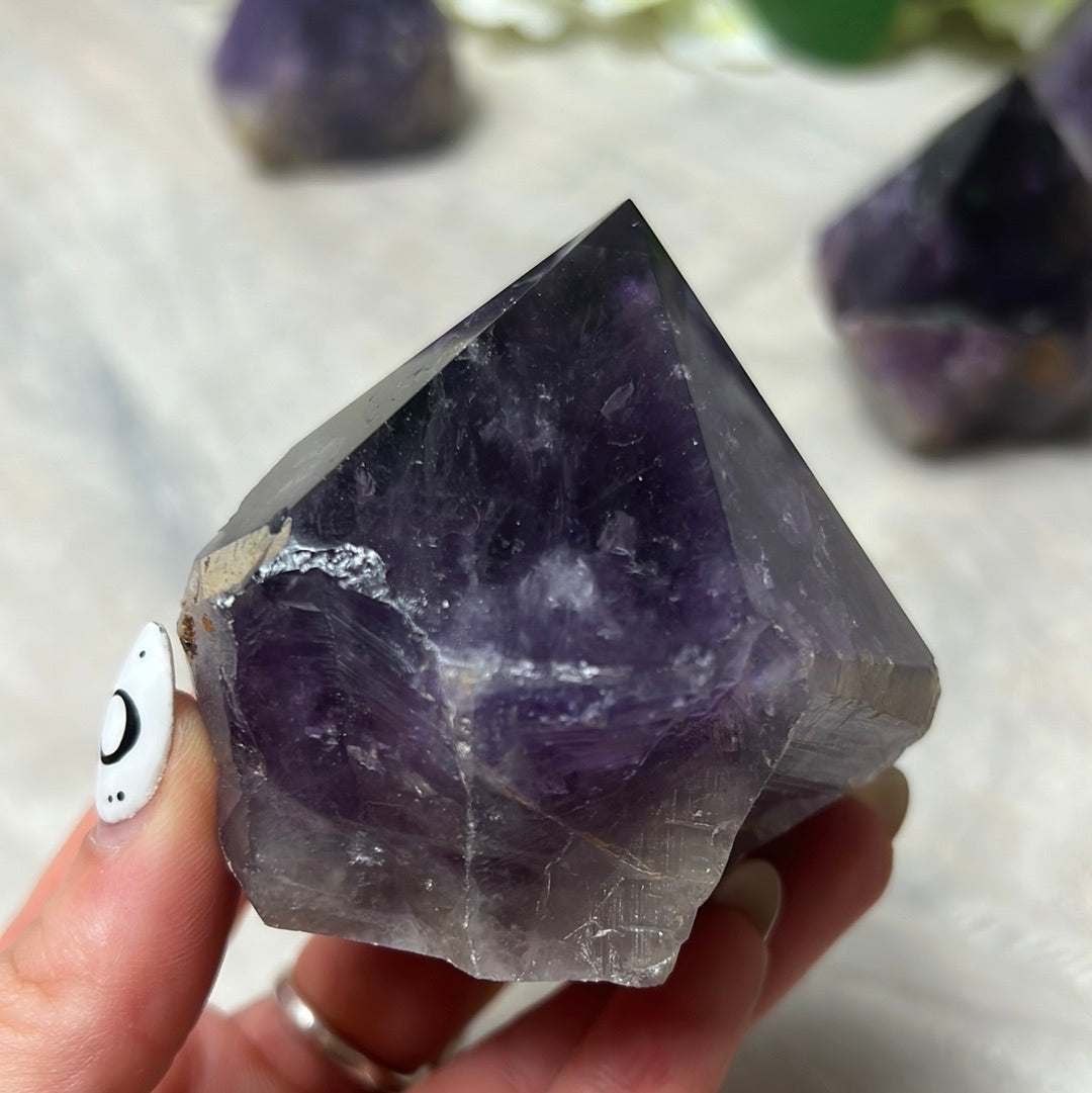 Amethyst Half & Half Polished Raw Tower Points