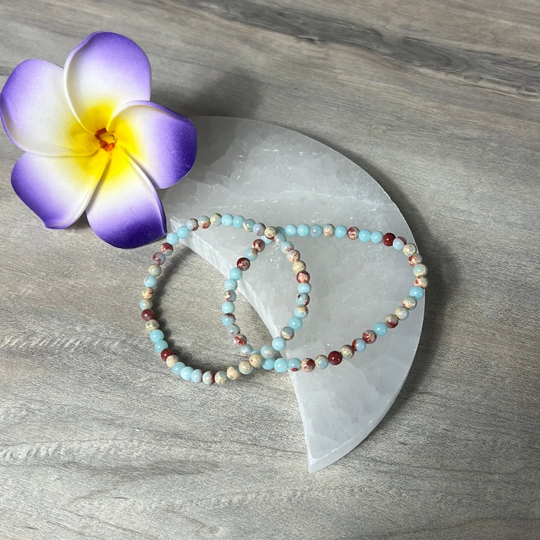 4mm Sea Sediment Bead Bracelet