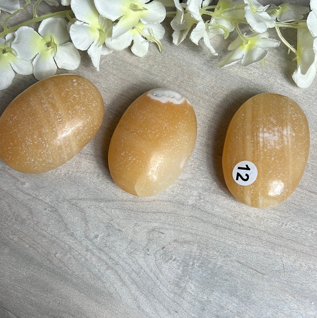 Large Orange Calcite Palm