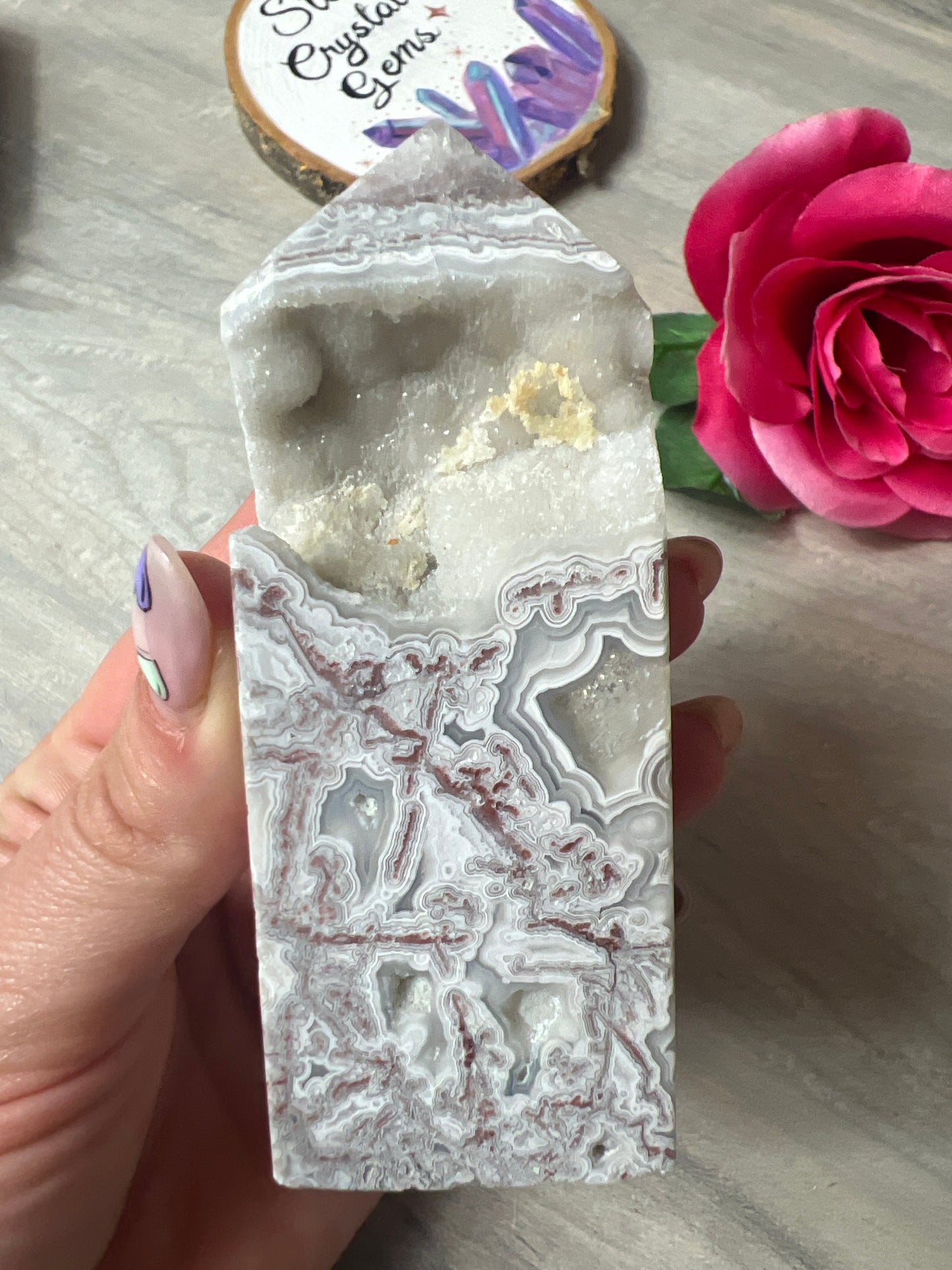 Mexican Agate tower point