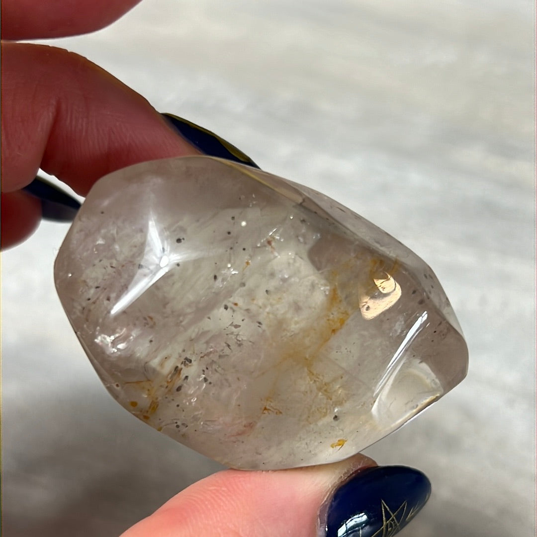 Pyrite in Quartz Freeform Polished Specimen