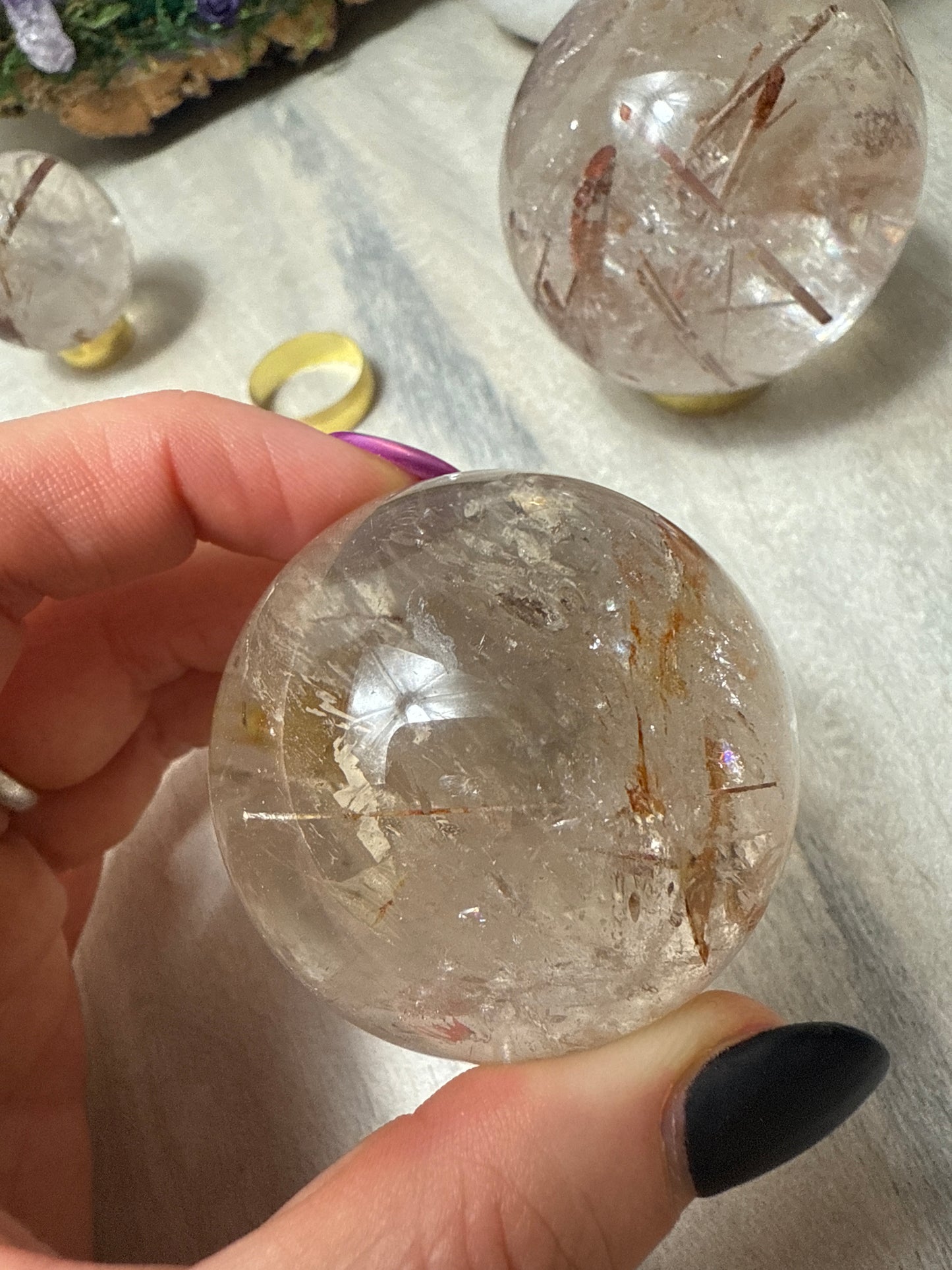 Rutile Rutilated Sphere