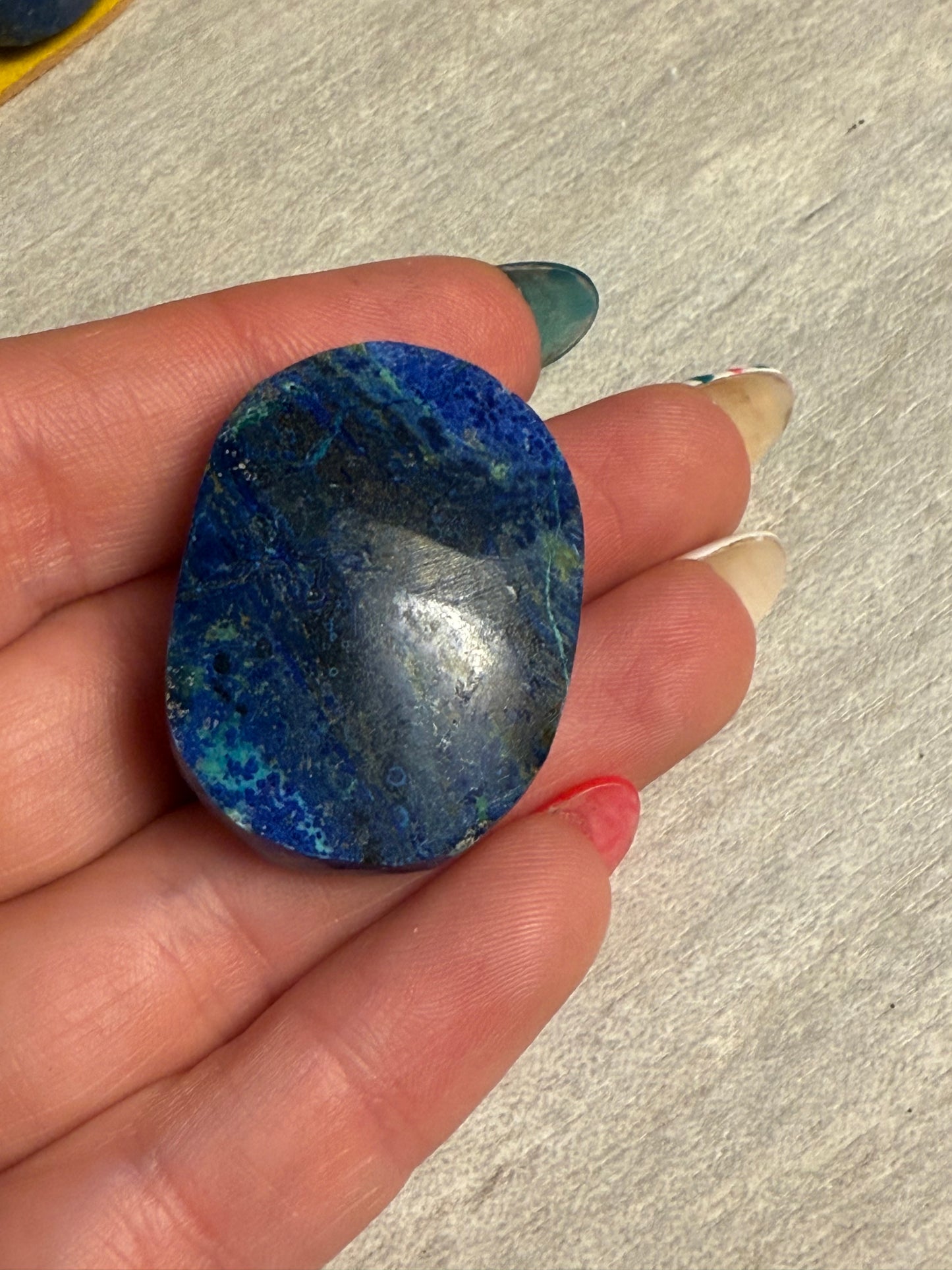 Azurite Palm Stone