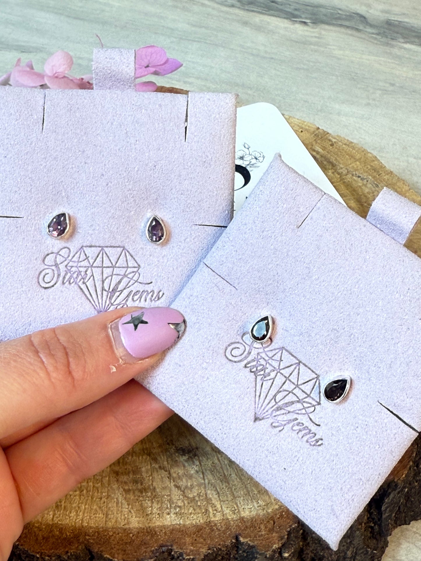 Tiny Teardrop 925 Sterling Silver Stud Earrings