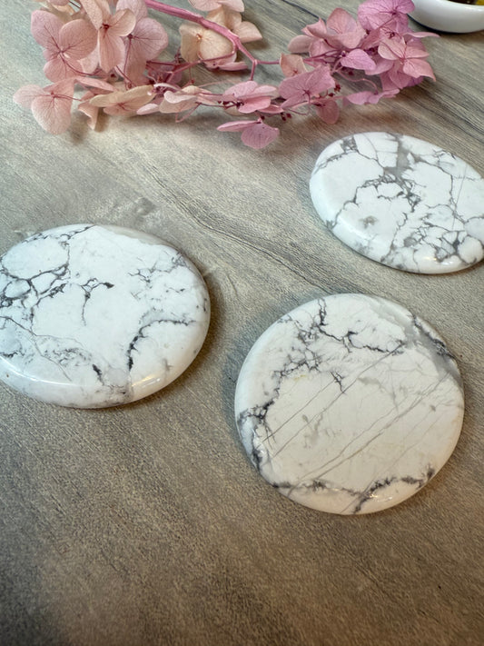 White Howlite Palm Stone