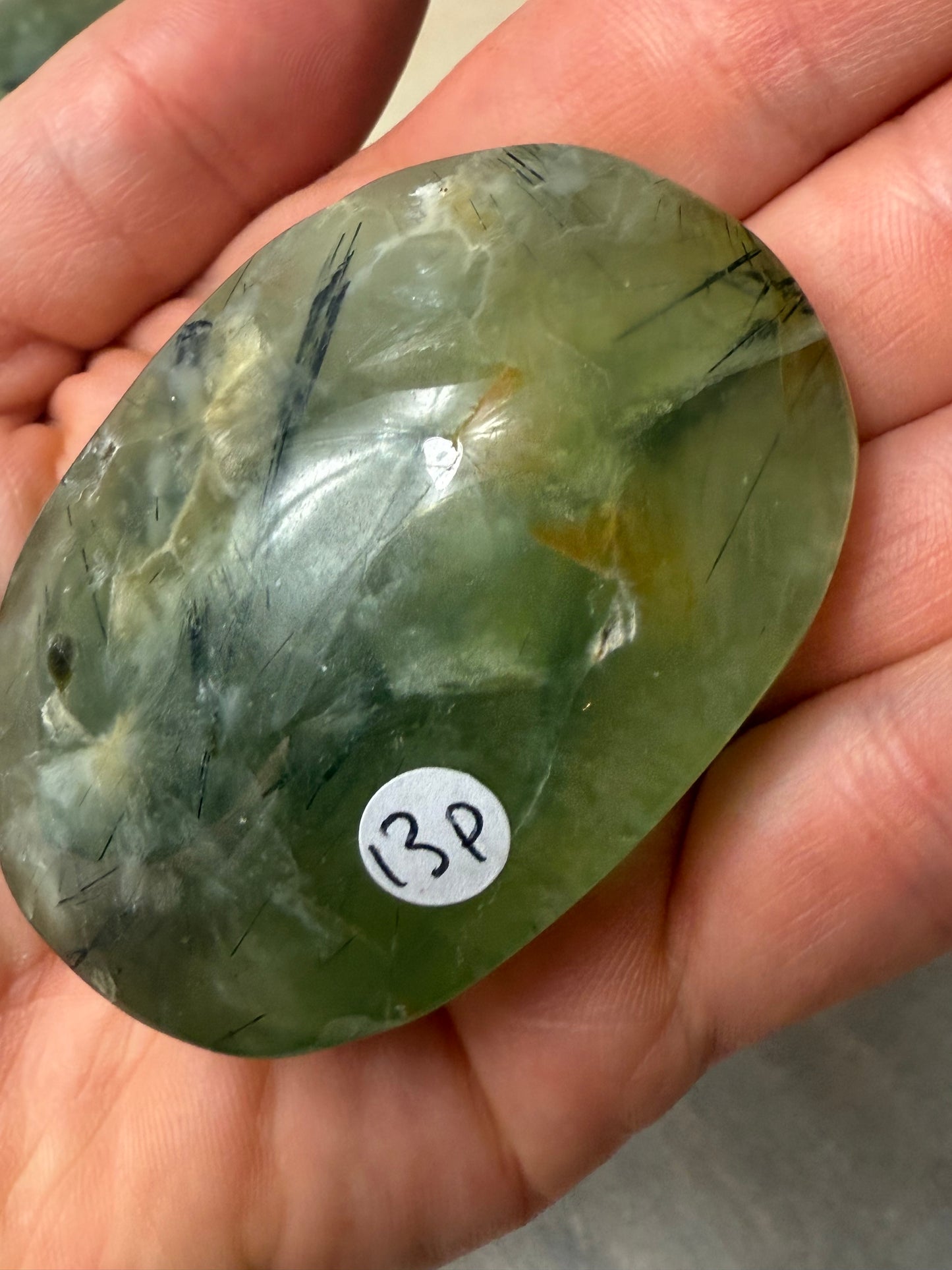 Prehnite Palm Stone