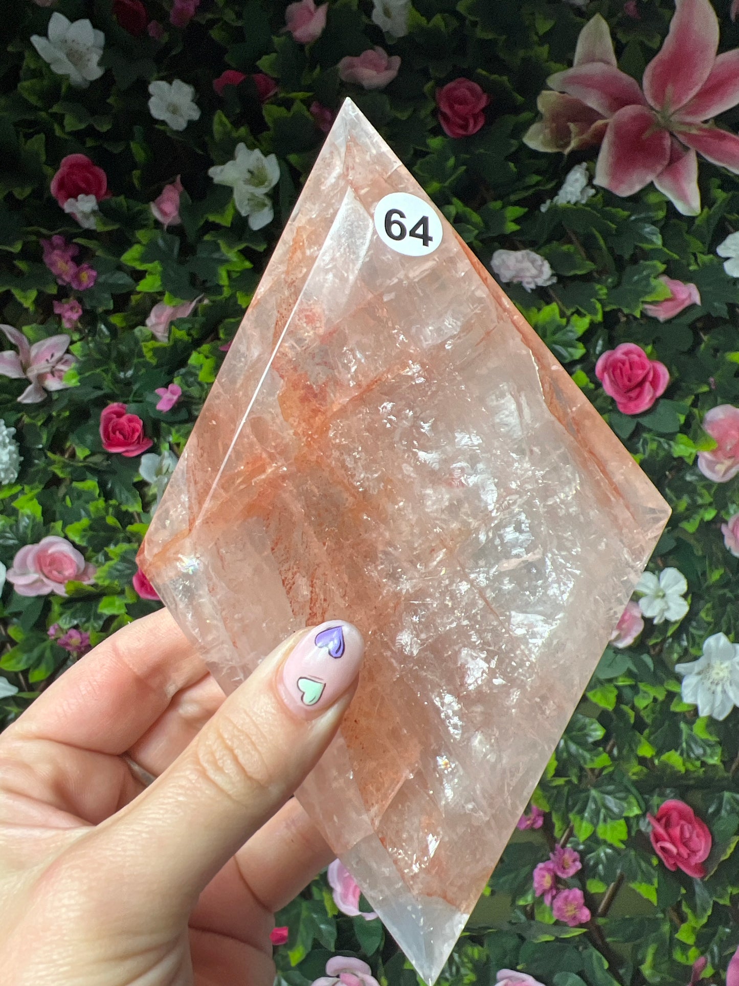 XL Rose and Fire Quartz Diamond