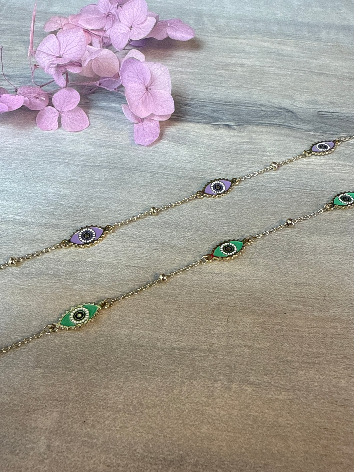 Evil Eye Summer Anklets - Adjustable Plated