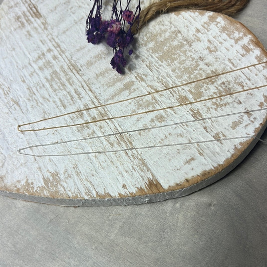 Birthstone Collection Chain - Lightweight Curb 925 Silver & 18ct Gold