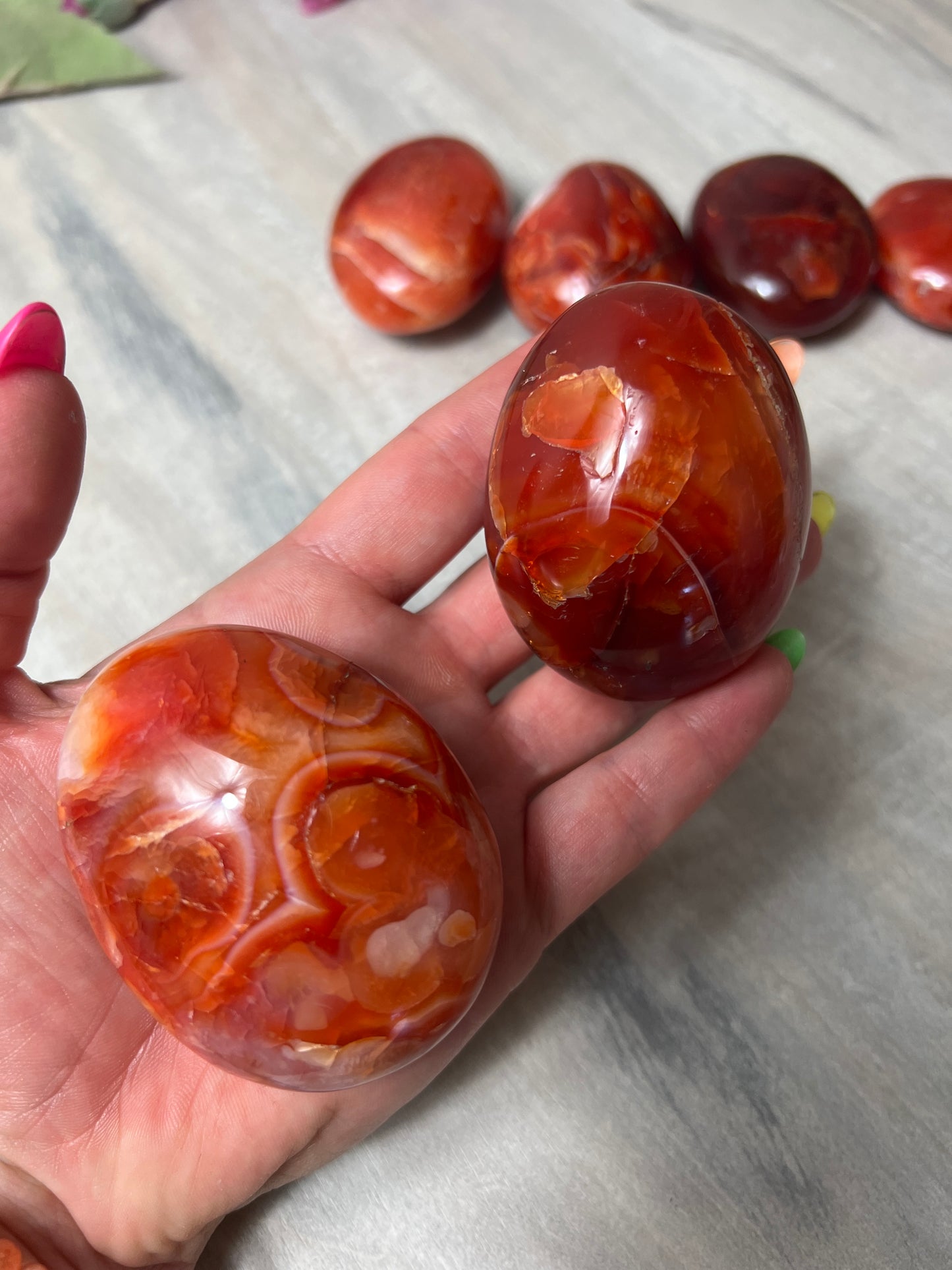 Stunning Large Carnelian Palm