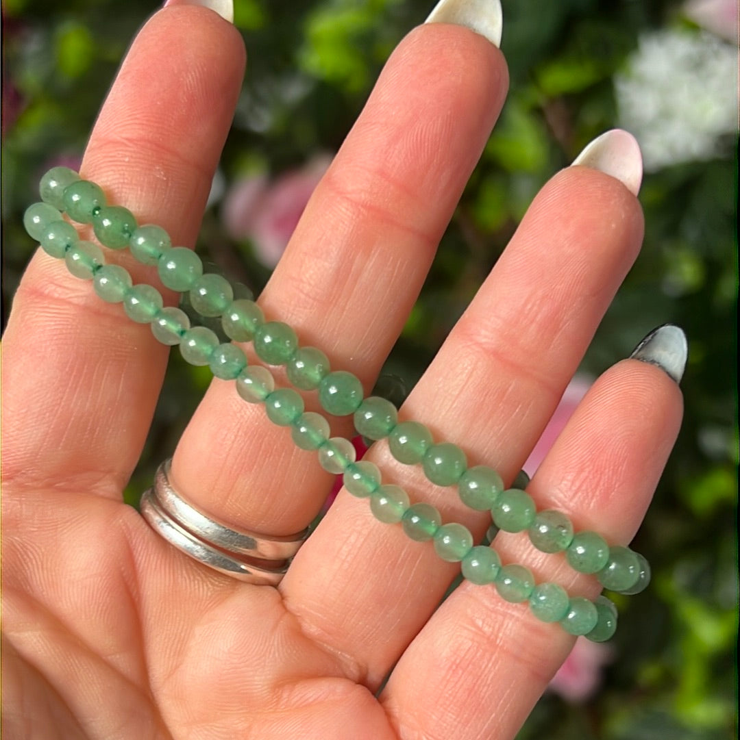 4mm Green Aventurine Bead Bracelet