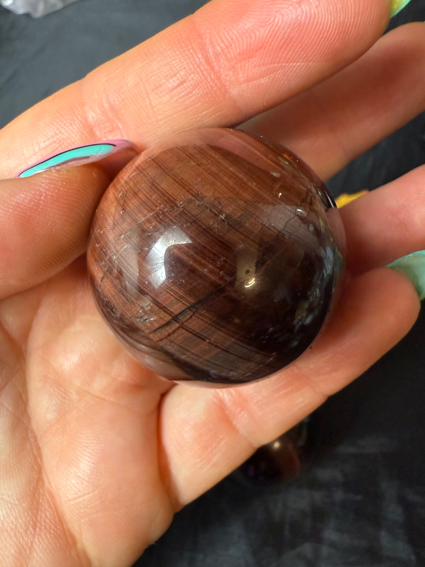 Red Tigers Eye Sphere