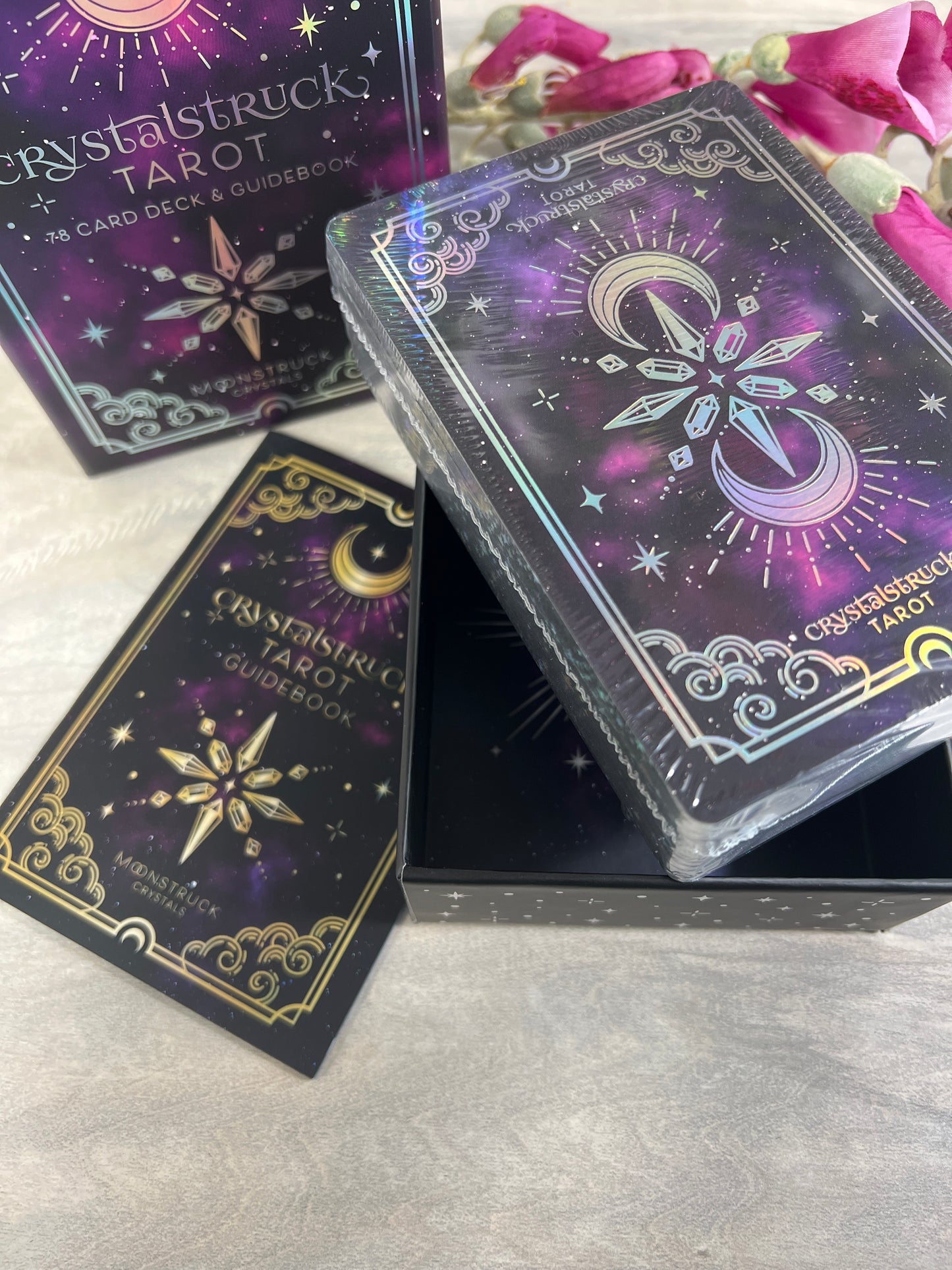 GOLD Crystalstruck Tarot Cards Card Deck - By Moonstruck Crystals