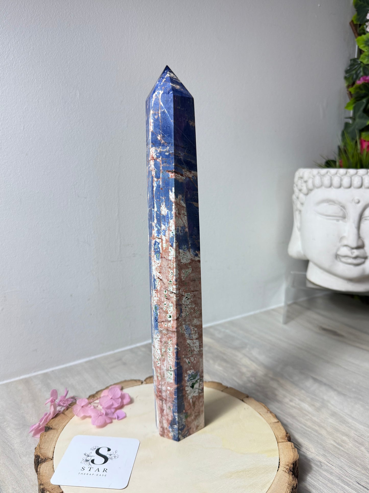 Large Sunset Sodalite Tower Point