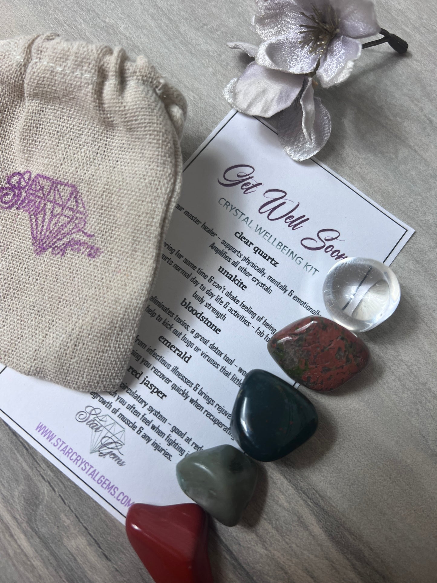 Starcrystalgems - Get Well Soon - Tumblestone Kit