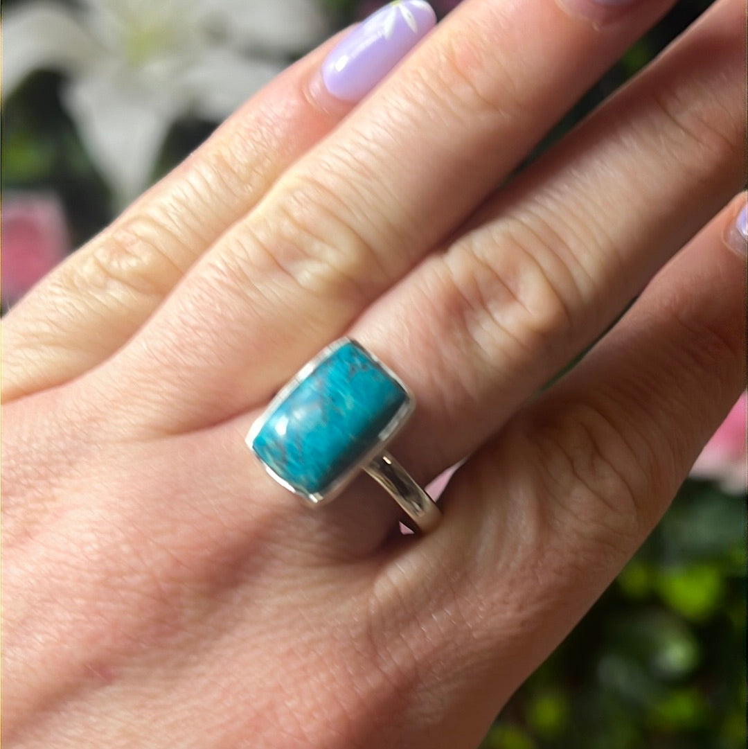 Malacolla 925 Sterling Silver Ring - Size R 1/2 - S