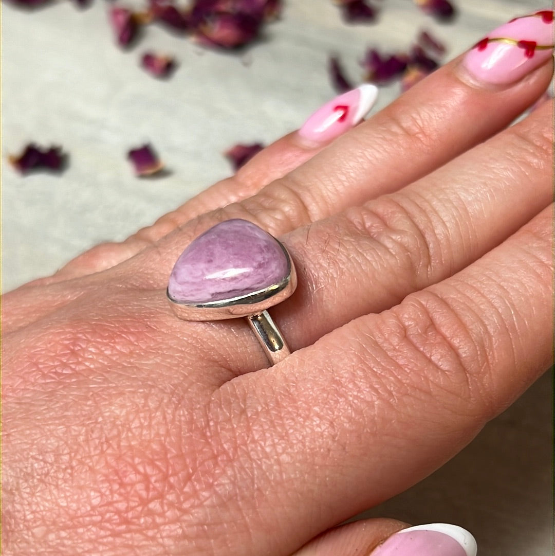 Pink Tourmaline 925 Silver Ring - Size O  AA GRADE