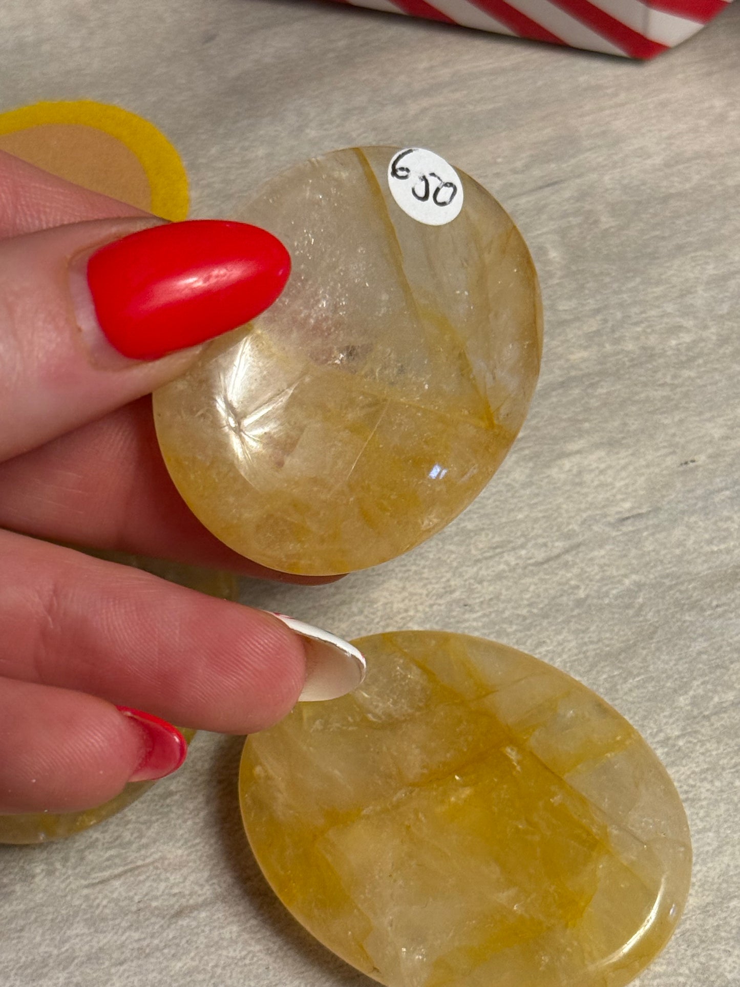 Golden Healer Palm Worry Stone