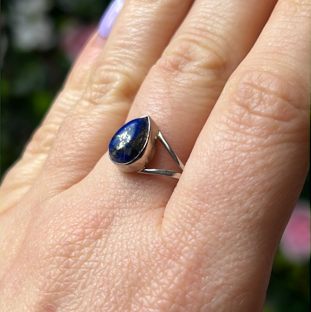 Lapis 925 Sterling Silver Ring - Size Y 1/2