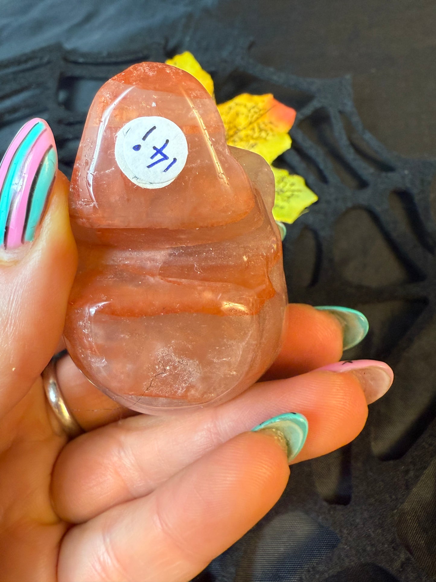 Fire Quartz Skull