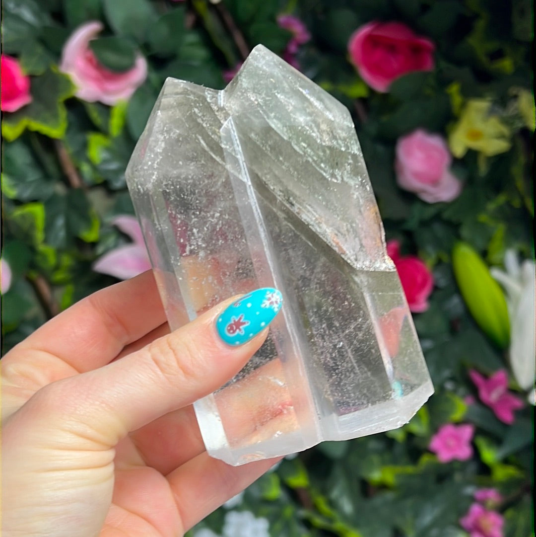 Twin Phantom Garden Quartz Tower Point