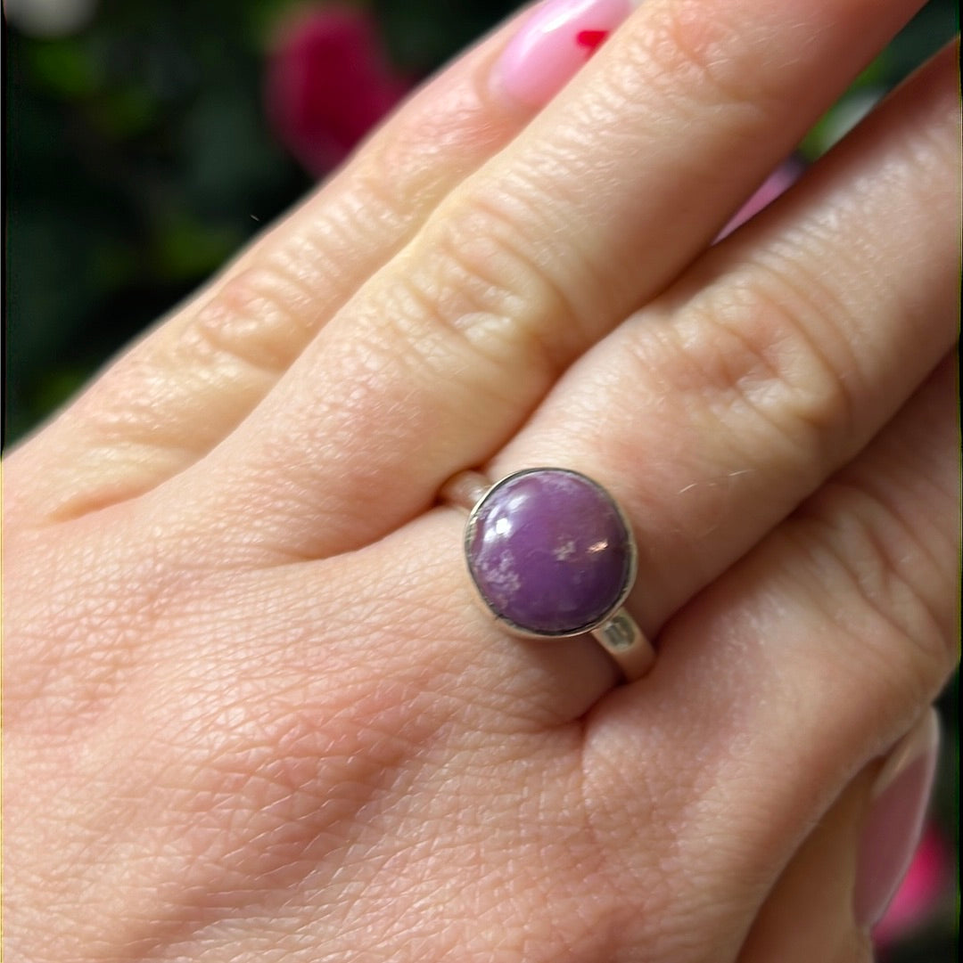 Phosphosiderite 925 Silver Ring - Size P - P 1/2