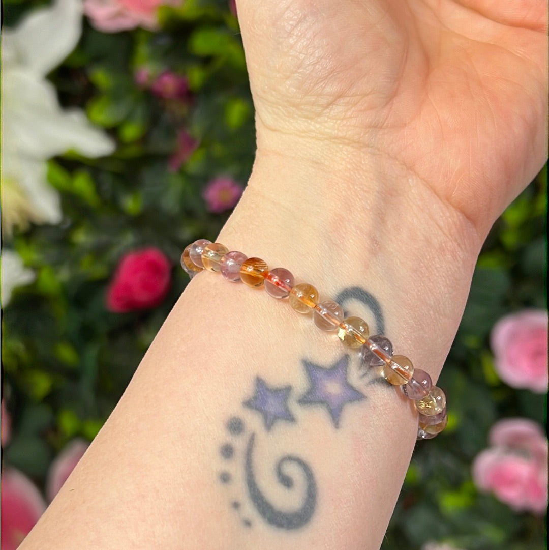 Ametrine 6mm Bead Bracelet