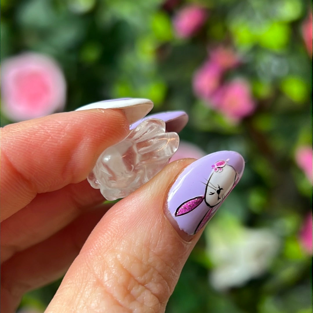 Mini Clear Quartz Rabbit Bunny