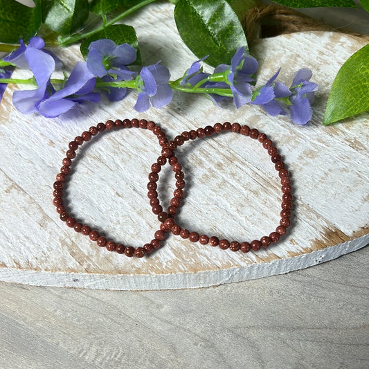 4mm Goldstone Bead Bracelet