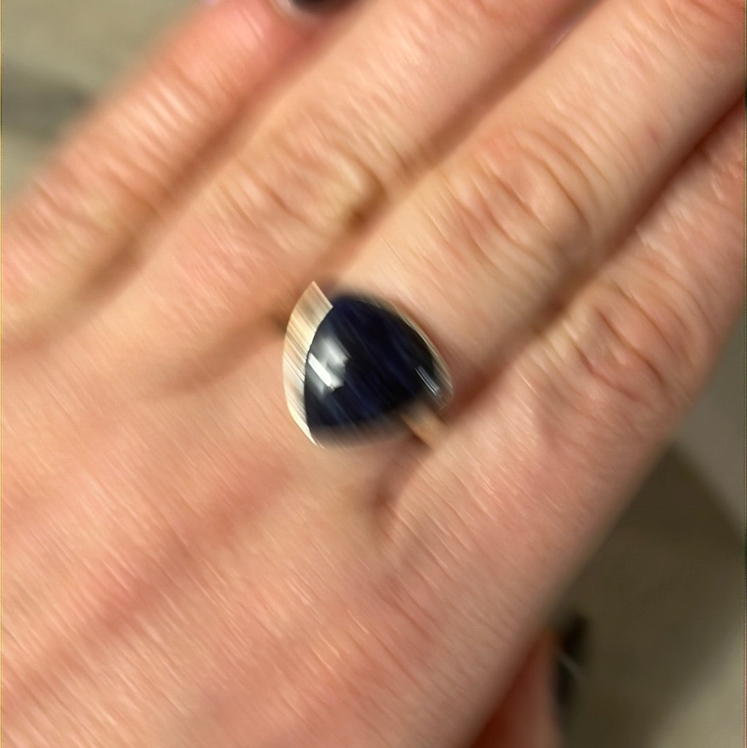 Sodalite 925 Silver Ring -  Size M