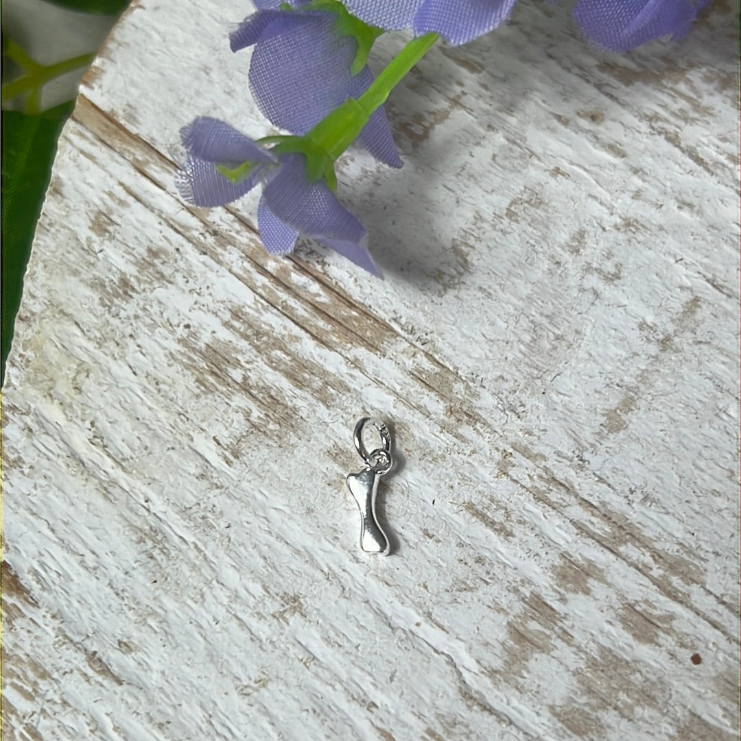 Bone 925 Sterling Silver Pendant Charm