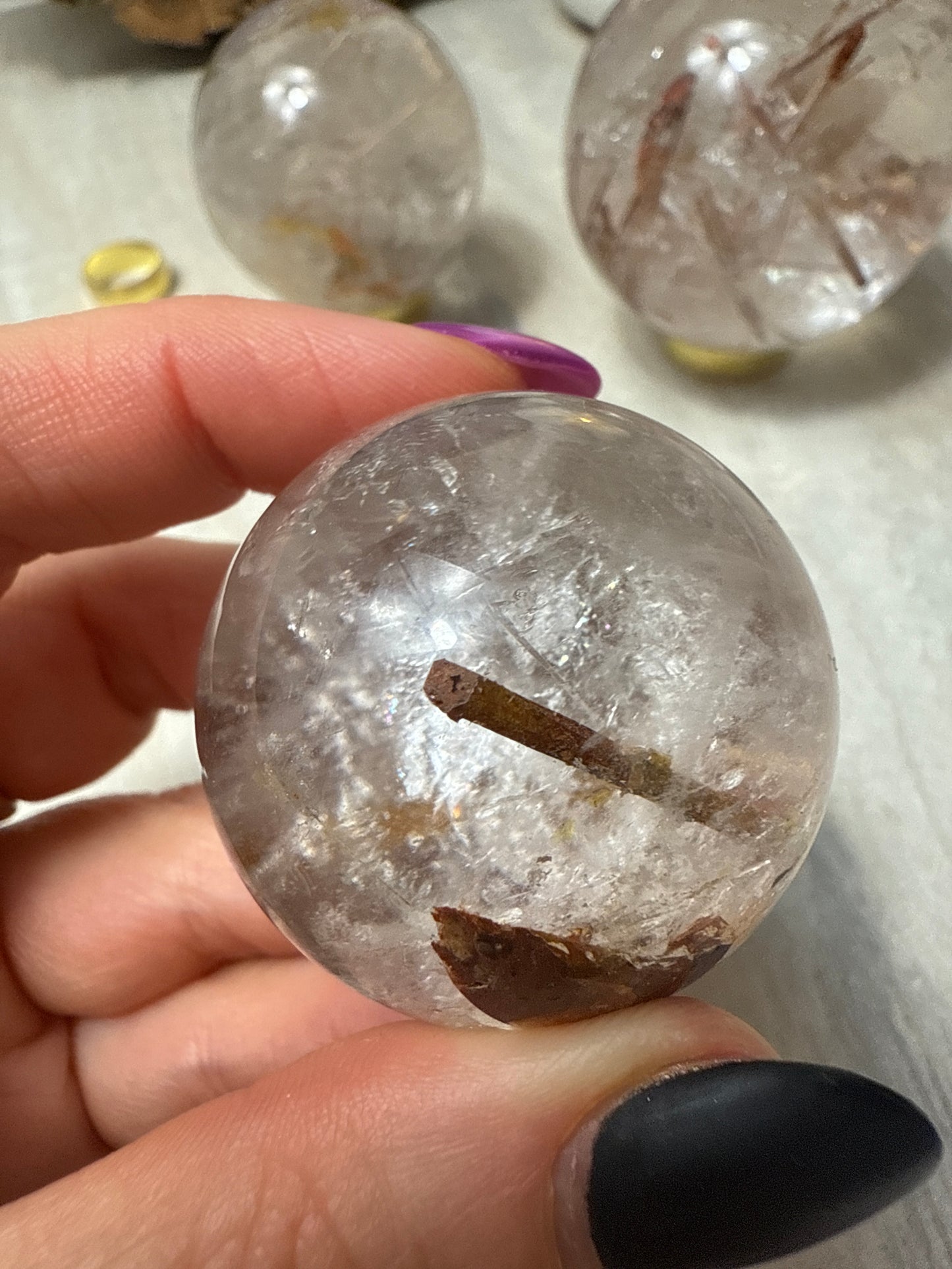 Rutile Rutilated Sphere