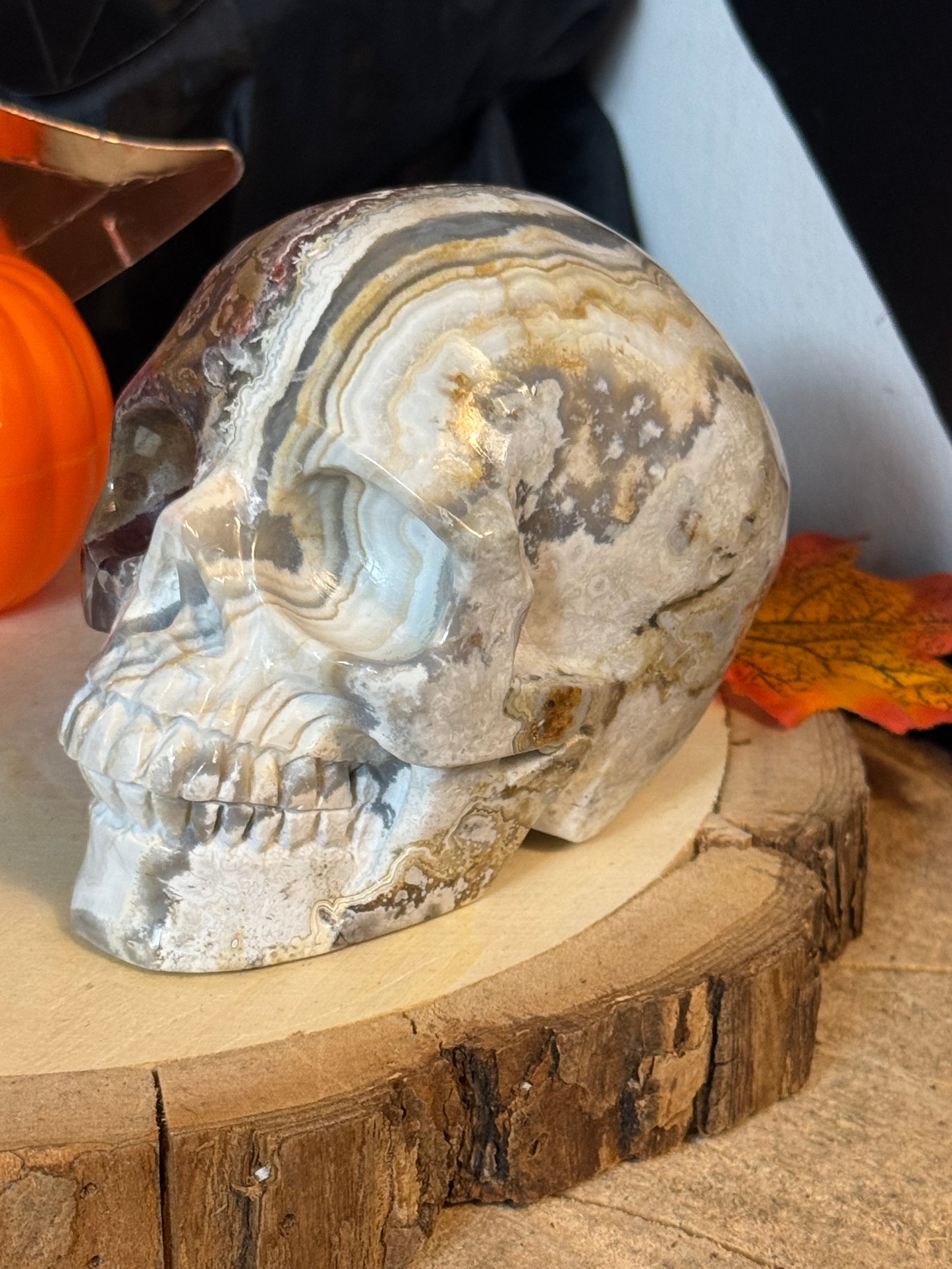 Mexican Agate Skull
