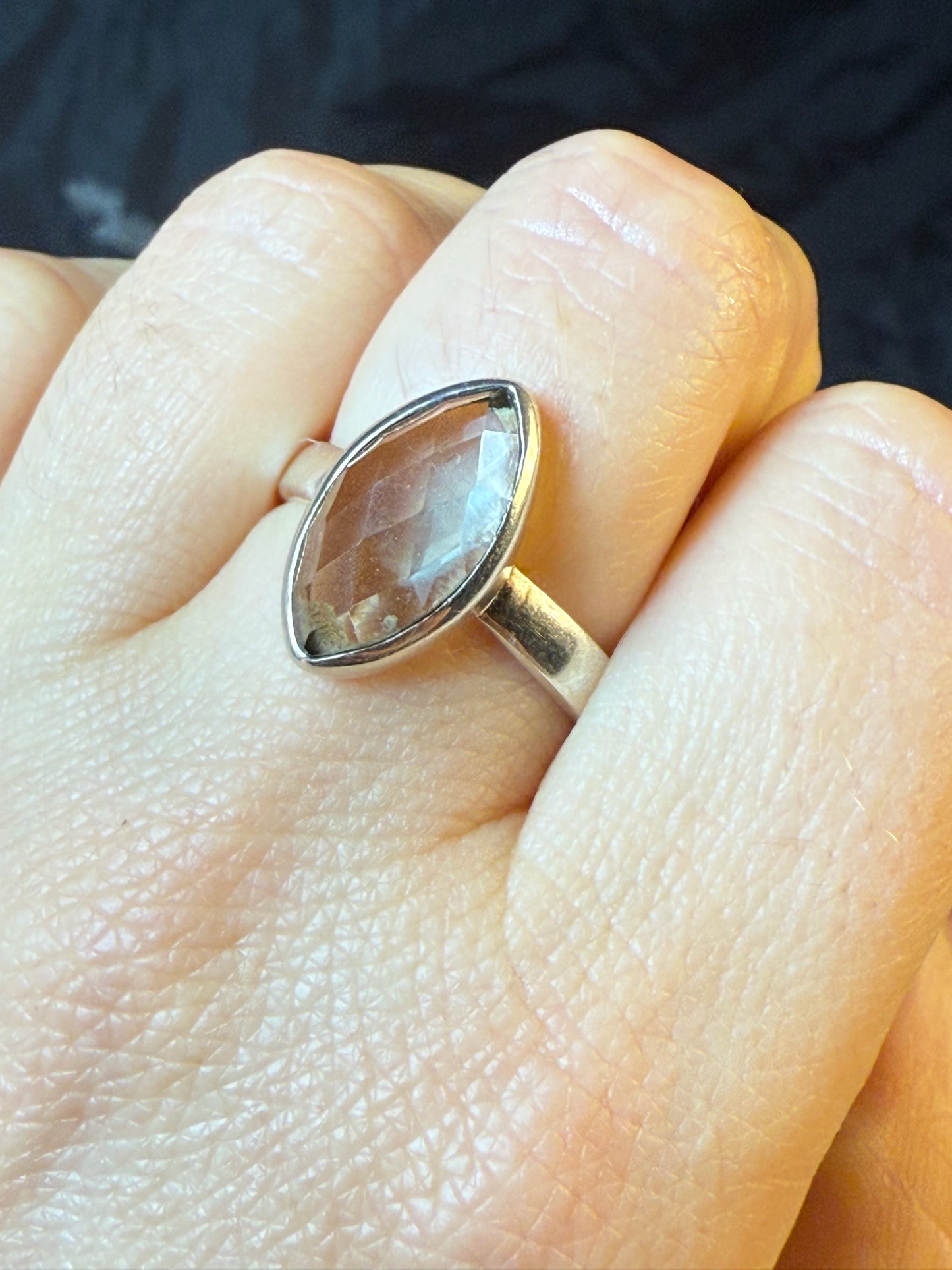Prasolite 925 Ring - Size S 1/2 Green Amethyst