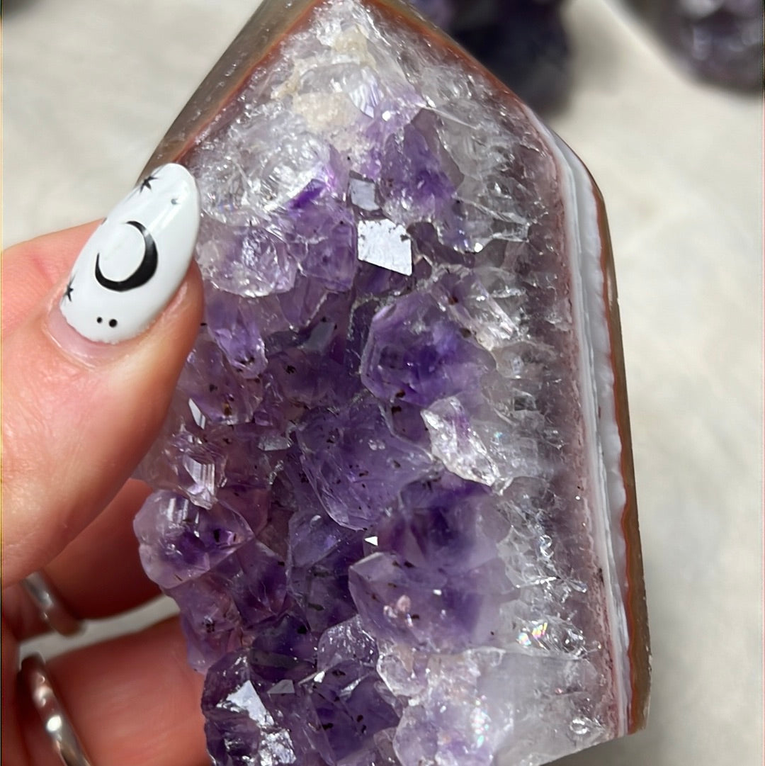 A Amethyst Agate Tower Points