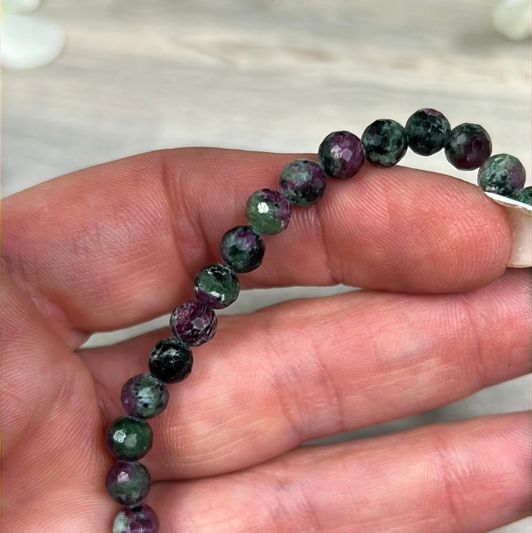 AA Ruby Zoisite Facet Bracelet