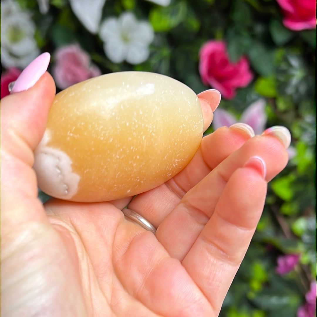 Large Orange Calcite Palm