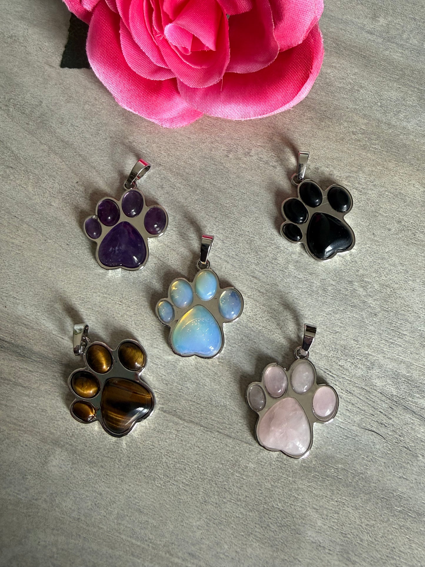 Paw Pendant - Silver plated - grief loss memorial