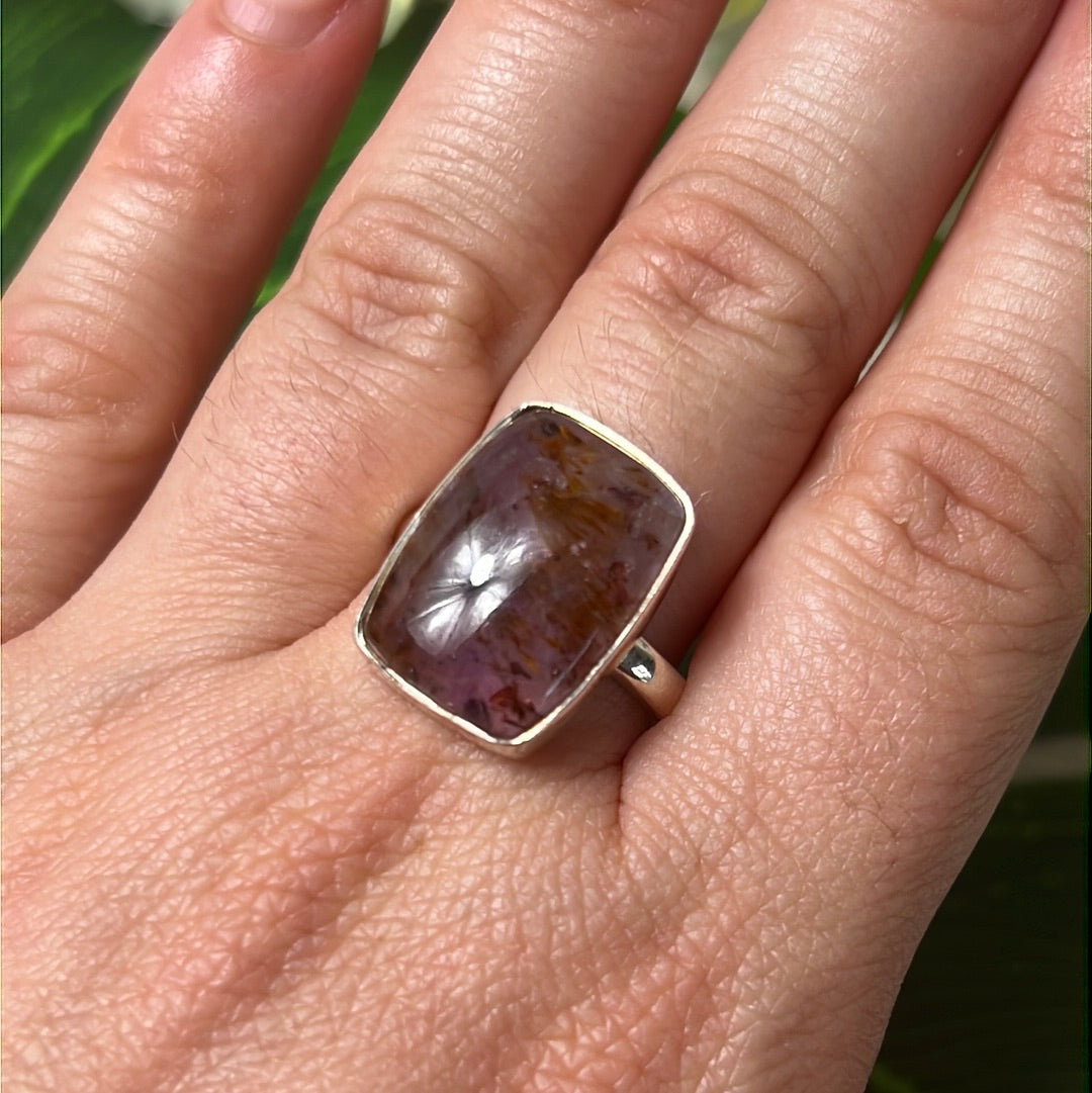 Super Seven 925 Silver Ring -  Size S - S 1/2