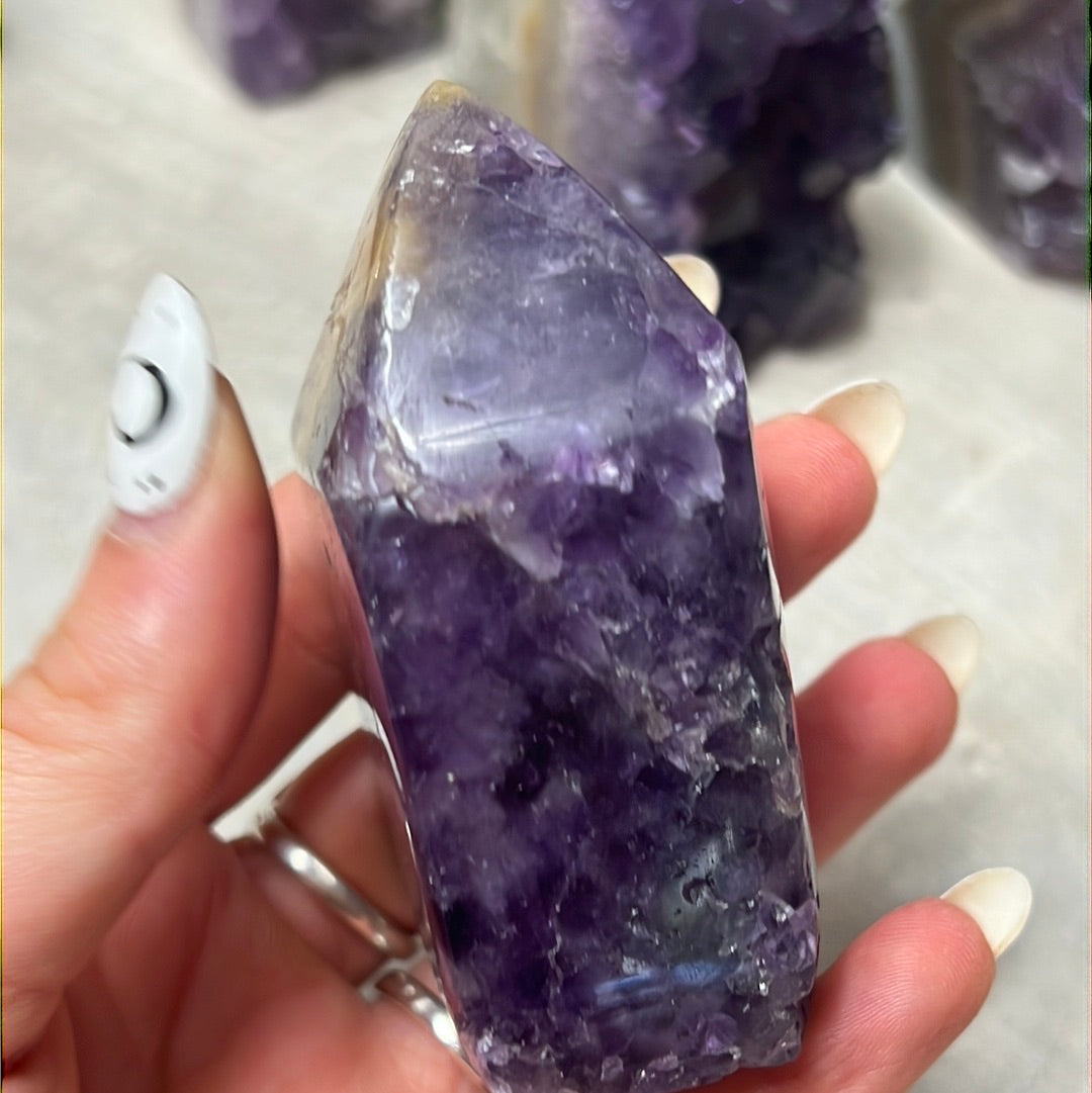 A Amethyst Agate Tower Points