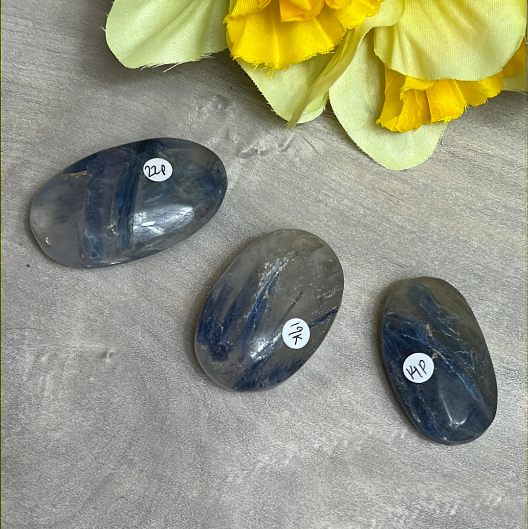 Kyanite in Clear Quartz Palm - rare find